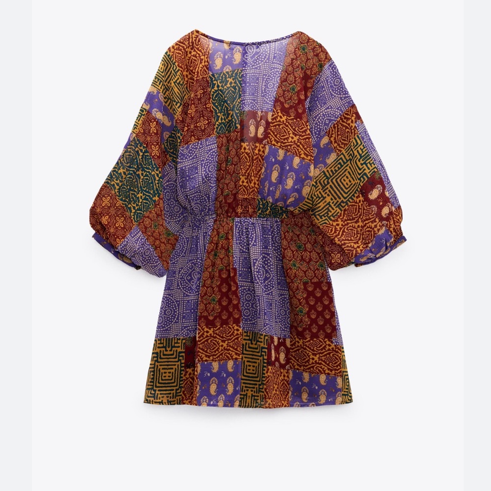 Zara Patchwork Dress - Picture 3 of 3